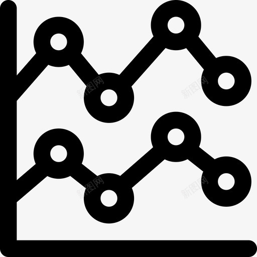 折线图图表6线性图图标svg_新图网 https://ixintu.com 图表6 折线图 线性图