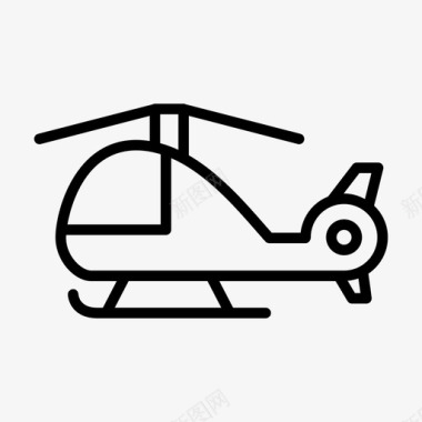 直升机旋翼机汽车图标图标
