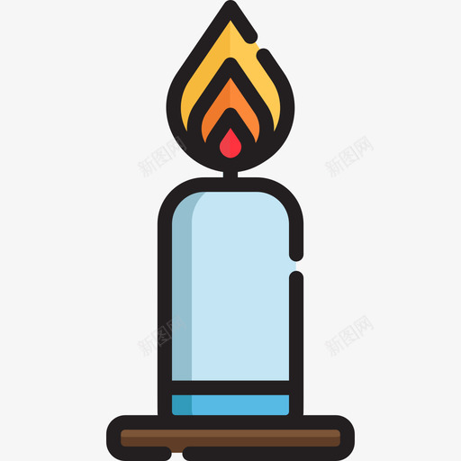蜡烛庆祝活动2线颜色图标svg_新图网 https://ixintu.com 庆祝活动2 线颜色 蜡烛