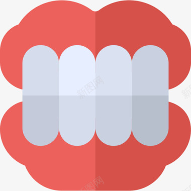 义齿牙科护理10扁平图标图标