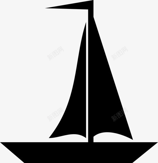 船帆船运动图标svg_新图网 https://ixintu.com 帆船 游艇 船 运动
