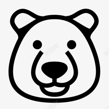 熊熊脸棕熊图标图标
