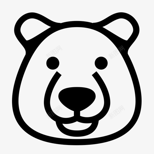 熊熊脸棕熊图标svg_新图网 https://ixintu.com 棕熊 灰熊 熊 熊图标 熊形象 熊脸