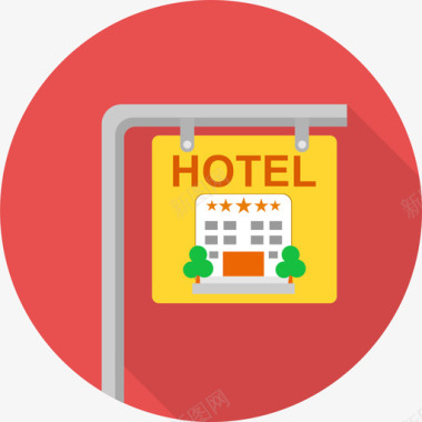 酒店标牌旅游度假公寓图标图标