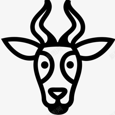 黑斑羚羚羊鹿图标图标