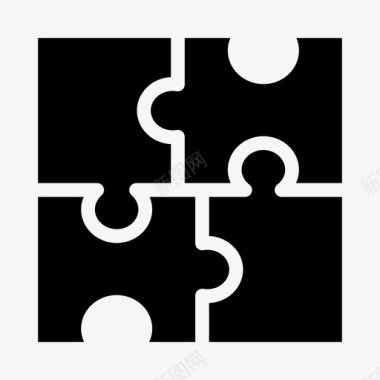 拼图块游戏解决方案图标图标