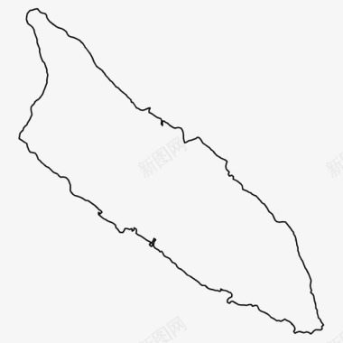 阿鲁巴边界国家图标图标