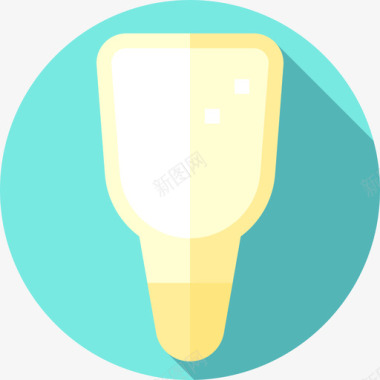 牙齿牙科护理6扁平图标图标