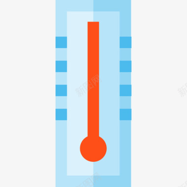 温度计表面5扁平图标图标