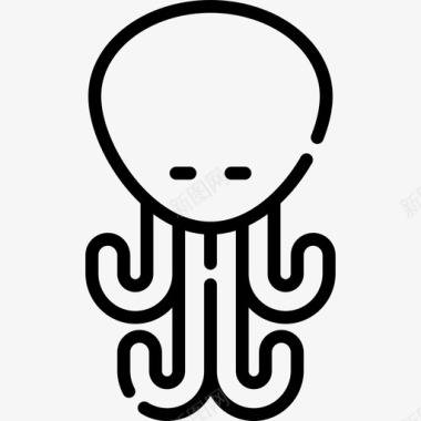 章鱼海洋生物6直系图标图标