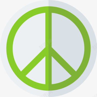 和平主义嬉皮士6平淡图标图标
