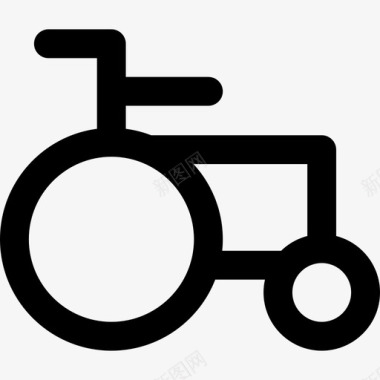 轮椅医用35直线型图标图标