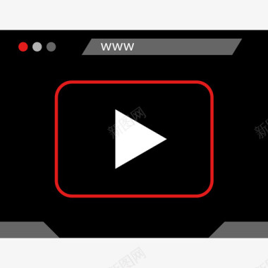 Youtube网页23平面图标图标