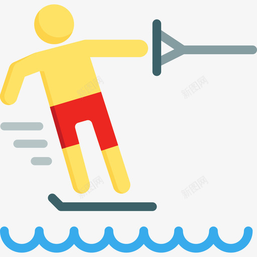 滑水板冒险运动9平地图标svg_新图网 https://ixintu.com 冒险运动9 平地 滑水板