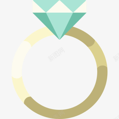 戒指25号婚礼扁平图标图标