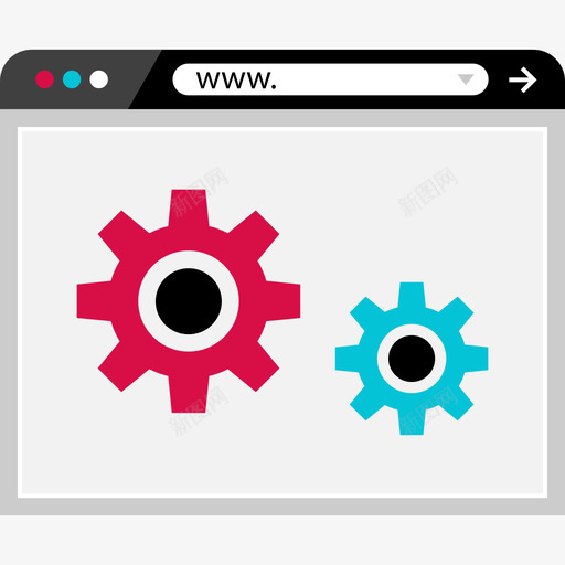 浏览器在线和互联网2扁平图标svg_新图网 https://ixintu.com 在线和互联网2 扁平 浏览器