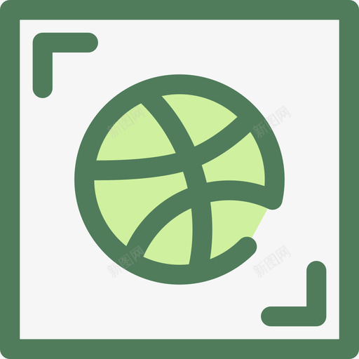 DribbleSocialMedia19Green图标svg_新图网 https://ixintu.com Dribble Green SocialMedia19