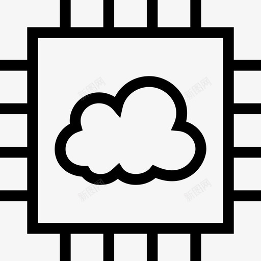 云计算云计算14线性图标svg_新图网 https://ixintu.com 云计算 云计算14 线性