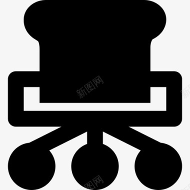 办公椅家庭2实心图标图标