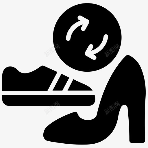 鞋运动鞋可重复使用的鞋图标svg_新图网 https://ixintu.com 可重复使用的鞋 回收字形图标 运动鞋 鞋 鞋回收