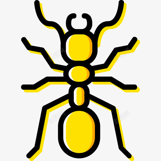 蚂蚁虫子昆虫4图标svg_新图网 https://ixintu.com 昆虫4 虫子 蚂蚁 黄色
