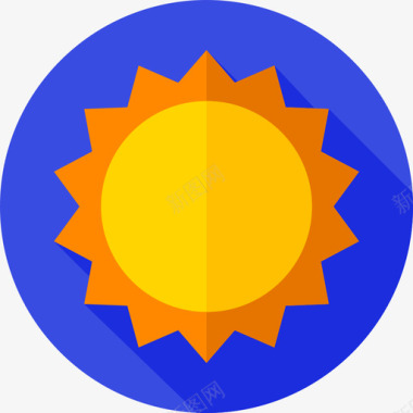 太阳夏季4平坦图标图标
