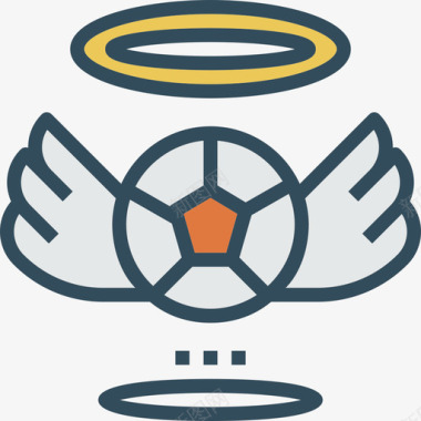 天使足球3线性颜色图标图标