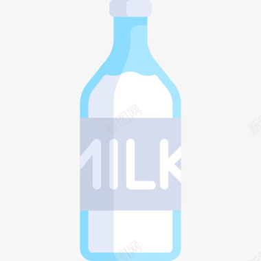 牛奶农业6平坦图标图标