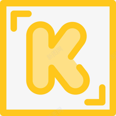 Kickstarter社交媒体21黄色图标图标