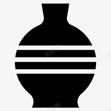 陶瓷瓮陶瓮泥瓮图标图标