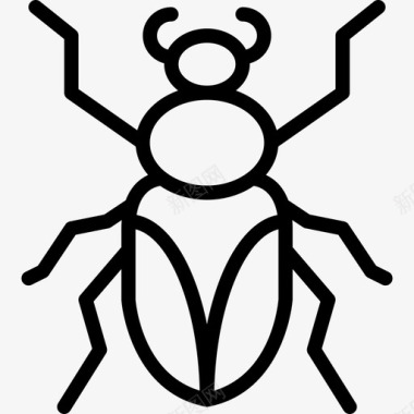 蟑螂昆虫2线状图标图标