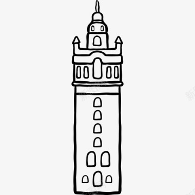吉拉尔达世界纪念碑2黑色图标图标