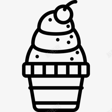 冰淇淋意大利直式图标图标