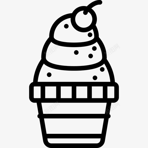 冰淇淋意大利直式图标svg_新图网 https://ixintu.com 冰淇淋 意大利 直式