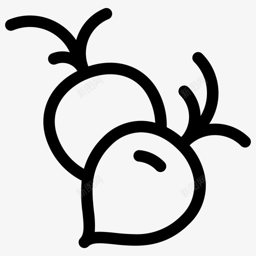 萝卜甜菜根图标svg_新图网 https://ixintu.com 最简单的食物图标 根 甜菜 芸香 萝卜