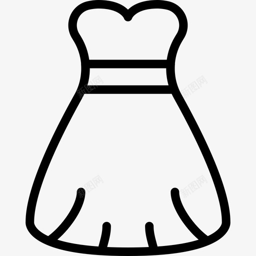 连衣裙女装4直系图标svg_新图网 https://ixintu.com 女装4 直系 连衣裙