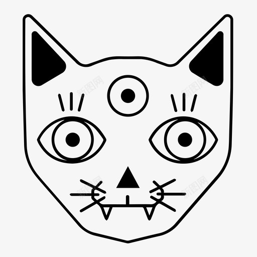 神秘猫炼金术魔法图标svg_新图网 https://ixintu.com 炼金术 神秘 神秘猫 魔法