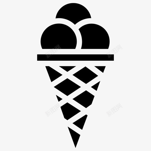 冰淇淋筒甜点冰锥图标svg_新图网 https://ixintu.com 冰淇淋筒 冰锥 烧烤烧烤和尾门雕文图标 甜点 甜食