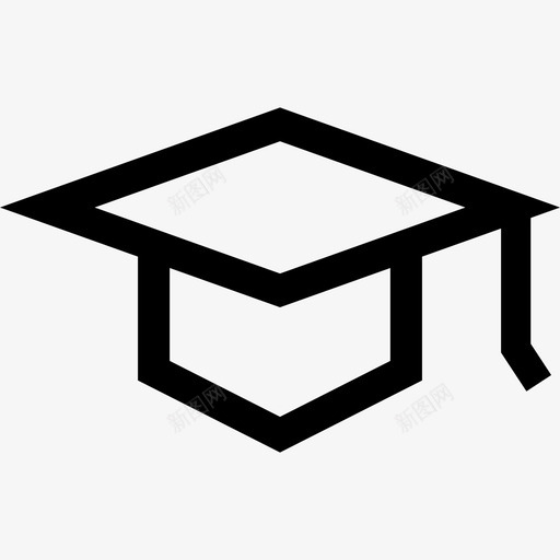 毕业帽学院学位图标svg_新图网 https://ixintu.com 学位 学院 毕业帽 用户界面轮廓 砂浆板