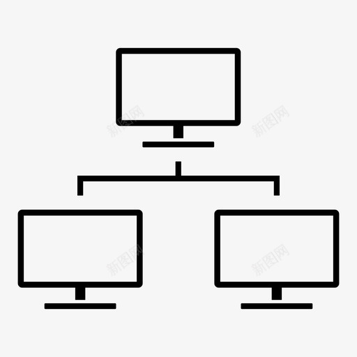 局域网通信连接图标svg_新图网 https://ixintu.com it网络 局域网 连接 通信