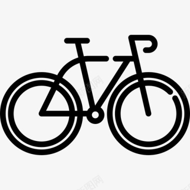 自行车公路自行车比赛2直线型图标图标