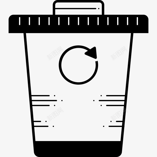 回收垃圾箱容器图标svg_新图网 https://ixintu.com 回收 回收站 垃圾 垃圾箱 容器 废物