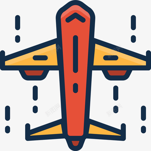 飞机航运物流线颜色图标svg_新图网 https://ixintu.com 线颜色 航运物流 飞机