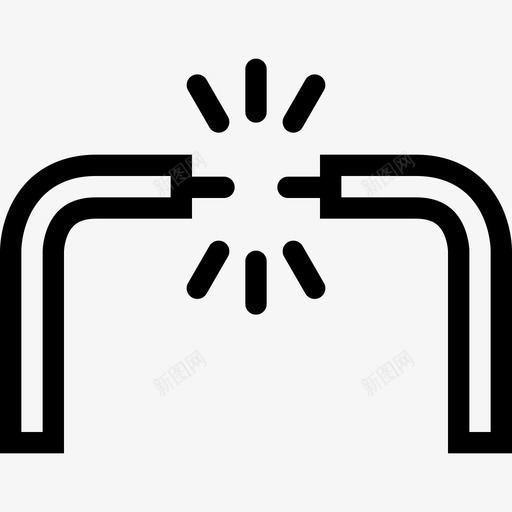 电缆破损内务部3线性图标svg_新图网 https://ixintu.com 内务部3 电缆破损 线性