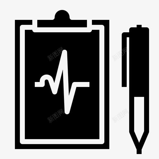 心脏检查心脏心电图图标svg_新图网 https://ixintu.com 健康 医疗和健康标志 心电图 心脏 心脏检查