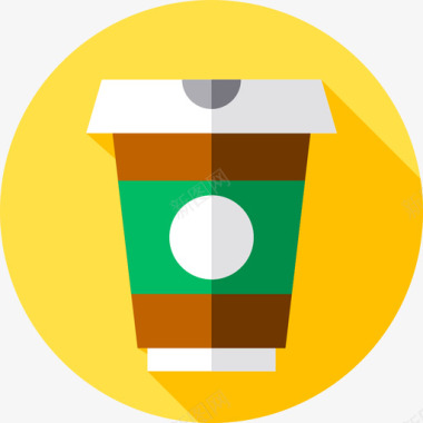 咖啡杯食品车平板图标图标