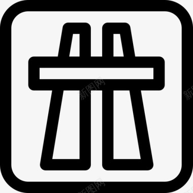 高速公路交通标志3线形图标图标