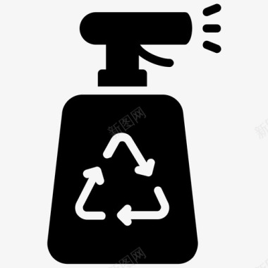 喷雾器清洁瓶回收瓶图标图标
