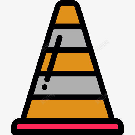 交通锥维修工具线颜色图标svg_新图网 https://ixintu.com 交通锥 线颜色 维修工具