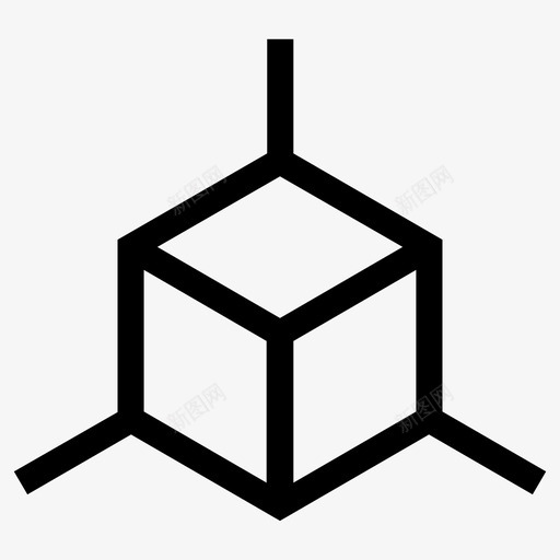 三维三维立方体尺寸图标svg_新图网 https://ixintu.com 三维 三维立方体 几何 尺寸 等轴测